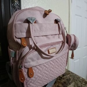Pink Quilted Women's Backpack Tote - Stylish Everyday Bag